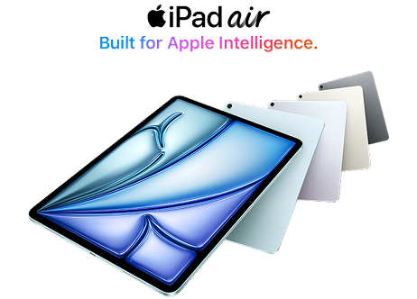 Apple iPad air.  Built for Apple Intelligence.